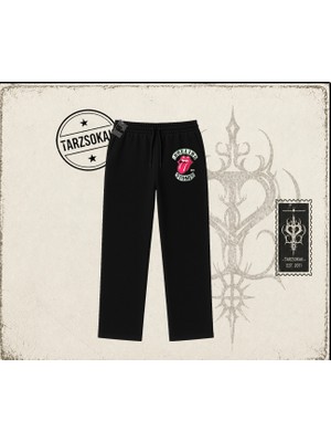 Tarzsokak Unisex Rolling Stones 1978 Unisex Baggy Eşofman Altı Beyaz