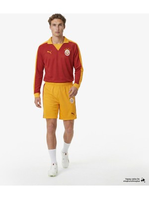 Puma Galatasaray S.K. Retro Erkek Sarı/Kırmızı Futbol Şortu.81