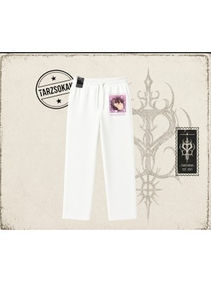 Tarzsokak Unisex Save The Environment Unisex Baggy Eşofman Altı Beyaz