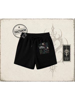 Tarzsokak Unisex Sea Otter Unisex Şort Beyaz