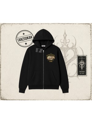 Tarzsokak Unisex Sentinel Oversize Unisex Hırka & Çeket Fermuarlı Sweatshirt Beyaz