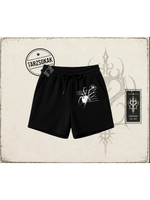 Tarzsokak Unisex R Spider Unisex Şort Beyaz