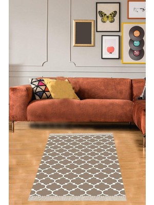 Hsc Bilişim Pelangi Geometrik Karo Desenli Dijital Baskı Yıkanabilir Kaymaz Taban Modern Salon Halısı ve Yolluk