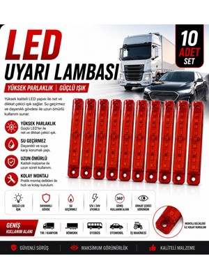 Kcx 9 LED Parmak LED 12-24V Uyumlu - 10 Adet