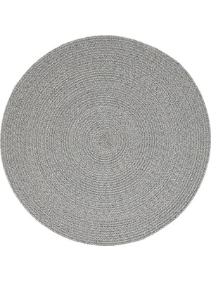 Hsc Bilişim Ocean Textile Yıkanabilir Gri Kırçıllı Pamuklu Halı Kilim Ø 80 cm