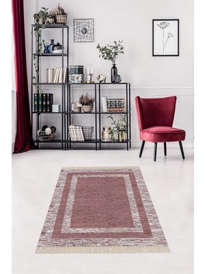 Hsc Bilişim On The Clouds Geometrik Çerçeve Desenli Dijital Baskı Yıkanabilir Kaymaz Taban Modern Salon Halısı