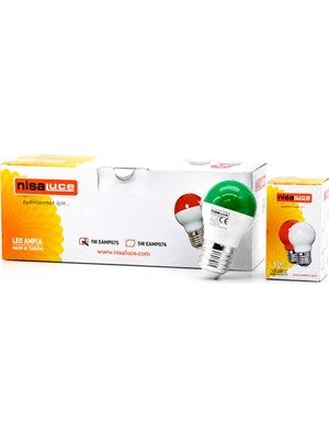 EkoAlışverişDünyam 10 Adet 1W E27 Yeşil Yuvarlak Gece Lambası LED Ampul EAMP-075 (5510)