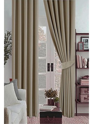 Hsc Bilişim Deve Tüyü Kalın Güneşlik Blackout Kararma Fon Perde Düz Dikim 340 x 250