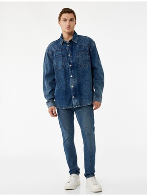 Koton Erkek Jean Pantolon 7WAM40008ND Orta Indigo