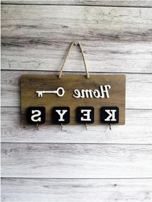 Hakay El Yapımı Doğal Ahşap Anahtar Askısı