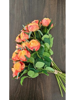 Omelas Yapay Turuncu Gül Buketi 36 Cm.