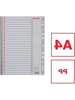 Hakay 1-31 Rakamlı Separatör, A4, Gri, 100108