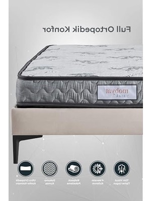 Hakay 90 x 190 cm Ölçülerinde Ultra Full Ortopedik Royal Sünger Yatak, Rahat Uyku Için Ideal