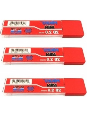 Hakay Kırmızı Renkli Kalem Ucu, 2.0mm, 3 Adet Set