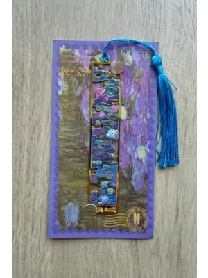 Hakay Kolbi Craft,nilüferler Van Gogh Püsküllü Altın Renk Metal Kitap Ayracı Hediyelik Sanatsal