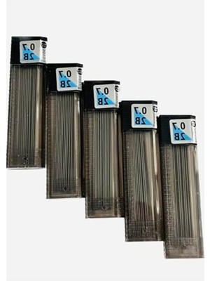 Hakay 0.7 mm 2b Kalem Ucu, 5 Tüp Set, Yazım ve Çizim Için Uygun Kalem Uçları