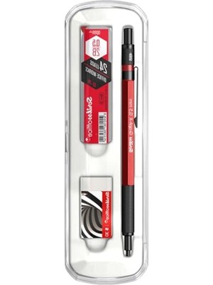 Hakay Versatil Kalem Seti, 3'lü, 0.5 mm Kırmızı, Silgi ile