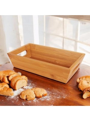 Hakay Bambu Ekmek Sepeti, 23X13X7 cm Ölçülerinde Sunumluk