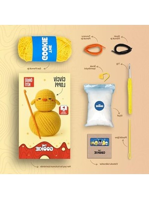 Hakay Amigurumi Tığ Kiti ile Mini Civciv Örgü Seti, Eğlenceli Hobi