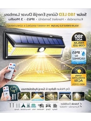 Hakay Hareket Sensörlü Güneş Enerjili Duvar Lambası, Su Geçirmez Aydınlatma
