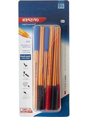 Hakay 10'lu Blister Tükenmez Kalem Seti, 1 mm Uç