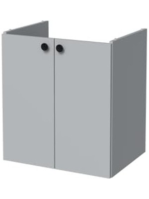 Hakay Kapaklı Lavabo Dolabı, Kül Gri, 60 Cm, Modern Tasarım