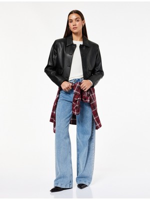 Koton Kadın Jean Pantolon 7WAL40025MD Orta Indigo