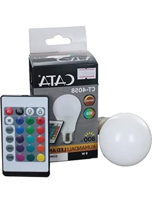 Hakay Uzaktan Kumandalı Rgb LED Ampul E27 - 9W, 2700K