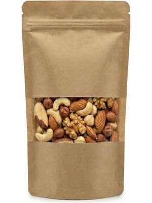 Hakay Kraft Doypack Kilitli Poşet, 11X18,5 cm Boyutunda, 50 Adet Küçük Torba
