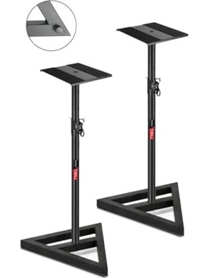 Hakay Yükseklik Ayarlı Stüdyo Monitör Standı Seti, 87-147 Cm, 2'li Paket