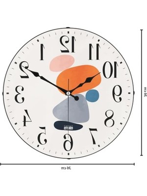 Hakay 36 cm Sessiz Mekanizmaya Sahip Dekoratif Duvar Saati