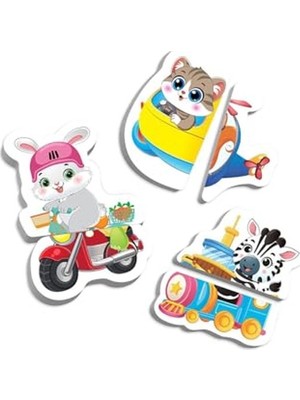 Hakay 12-36 Ay Ilk Magnet Puzzle Taşıtlar Aktivite Kitabı, 978-625-7632-74-4