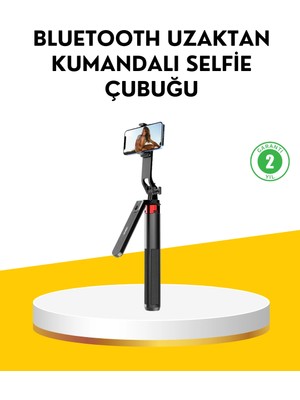 Eco Lounge Tripodlu Selfie Çubuğu Uzaktan Kumandalı Canlı Yayın Uyumlu