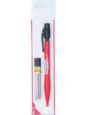 Hakay 0.5 mm Plastik Gövdeli Versatil Kalem + 12'li Yedek Uç Seti - Kırmızı