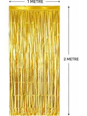 Eco Lounge Gold Metalize Parti Perdesi 100X200 cm – Kapı ve Arka Fon Perdesi