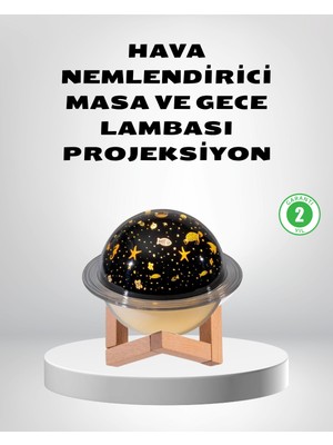 Semel USB Projeksiyon Gece Lambası ve Hava Nemlendirici – Aromaterapi Destekli, Taşınabilir Mini
