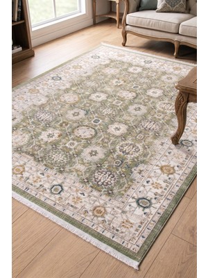 Melaris Halı Afife Antik Dokuma Halı Otantik Orient Desenli Salon Oturma Odası Halısı Klasik Çerçeve Desenli Ekstra Yumuşak Modern Halı