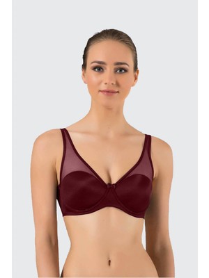 Obje Kadın Bordo Minimizer Sütyen