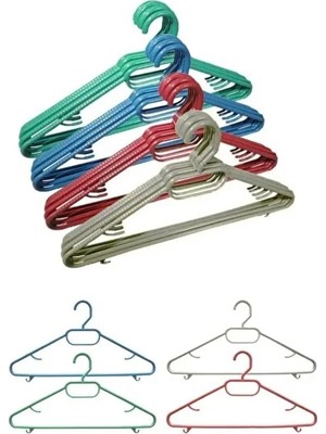 CATEKSSS Plastik Elbise Askısı 12 Adet Elbise Askılığı Askılık Etek Askısı Plastik Beyaz