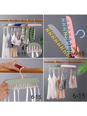 CATEKSSS Çok Amaçlı Askılık Düzenleyici Dolap Içi Mutfak, Banyo, Şal, Kravat, Şapka ve Takı Organizeri Plast