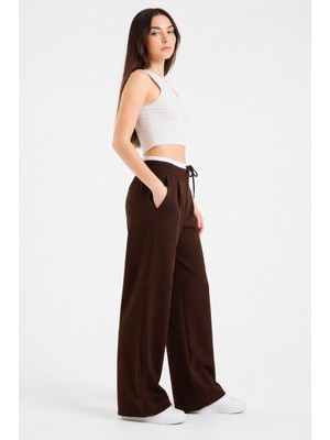 Motiv Wide Leg Pantolon /çift Bel Bantlı,esnek Kumaş