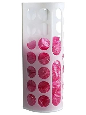 CATEKSSS Naylon Poşetlik Torba Toplayıcı Büyük Boy 45X16X13 cm - Plastik - 1 - Beyaz