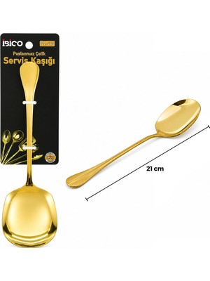 Ttt Metal Servis Kaşığı - 21 cm - Gold Renk