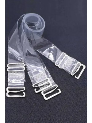 CATEKSSS 1001 Kadın Şefaf Sütyen Askısı Plastik Beyaz Tr