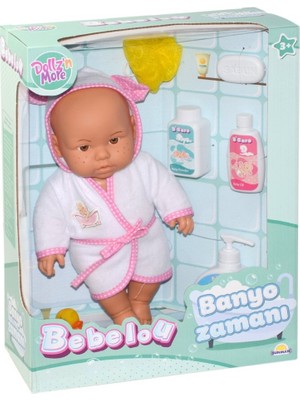 Semel 030031 Man, Bebelou Banyo Zamanı Bebek Seti, 35 cm / +3 Yaş