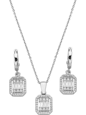 Argentum Concept Baget Taşlı 925 Ayar Gümüş Set - 67019800