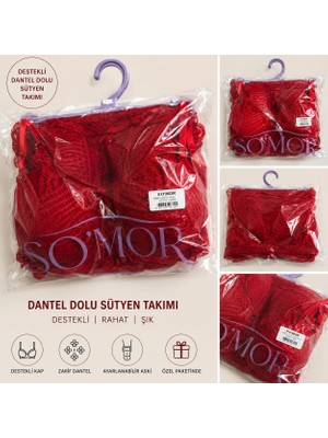 Somor Dantelli Destekli Sütyen Takım