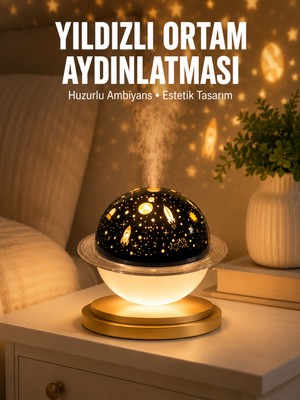 Semel Hava Nemlendirici LED Işıklı Gece Lambası Yıldız Görünümlü Renk Değiştiren