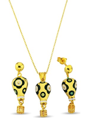 Argentum Concept 18K Altın Kaplamalı 925 Ayar Gümüş Uçan Balon Set - 67022802