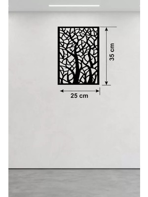 Mabelme Store Mey Ithalat® Soyut Ağaç Dalları Ahşap Duvar Tablosu - 25X35 cm Lazer Kesim Dekoratif Pano